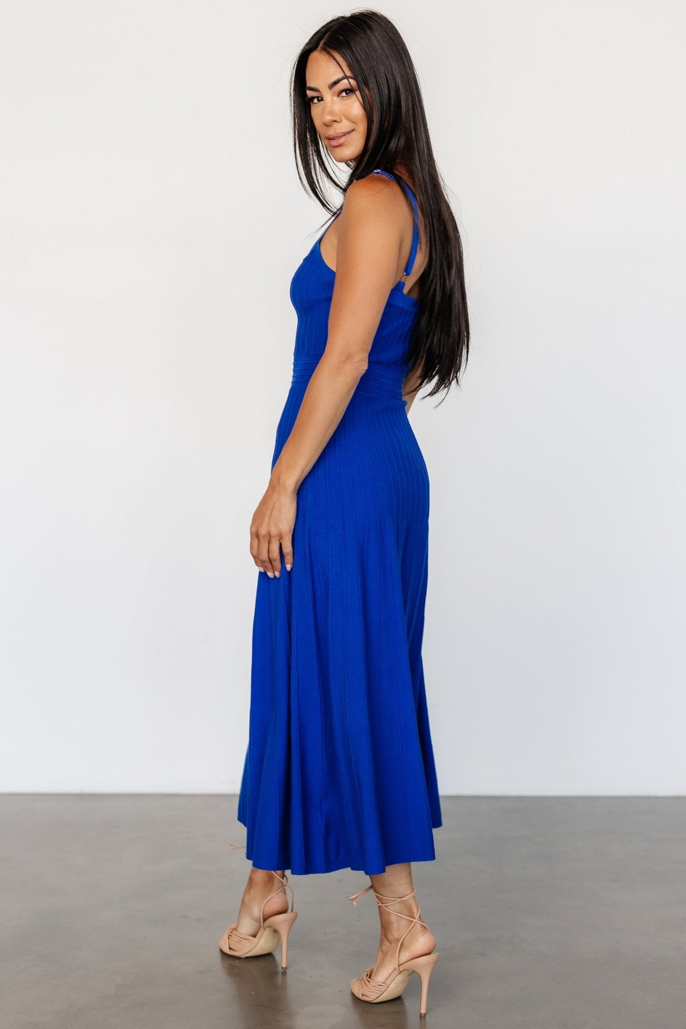Tanya Knit Midi Dress | Cobalt
