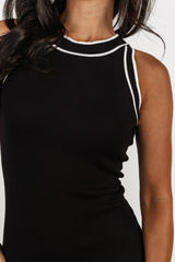 Tove Knit Tank Midi Dress | Black