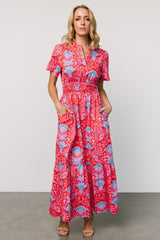 Vera Maxi Dress | Red Multi Print