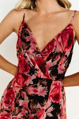 Vivienne Maxi Dress | Pink + Black Floral